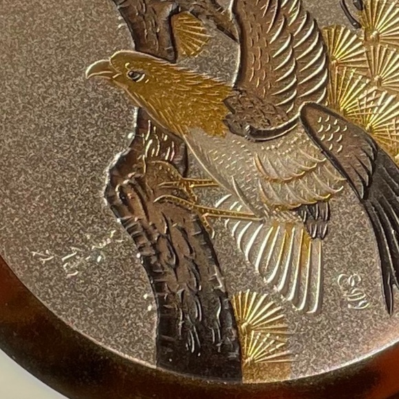 Eagle Limited Edition CHOKIN ART Plate – 24K Gold Gilded | Yoshinobu HARA - Picture 5 of 5
